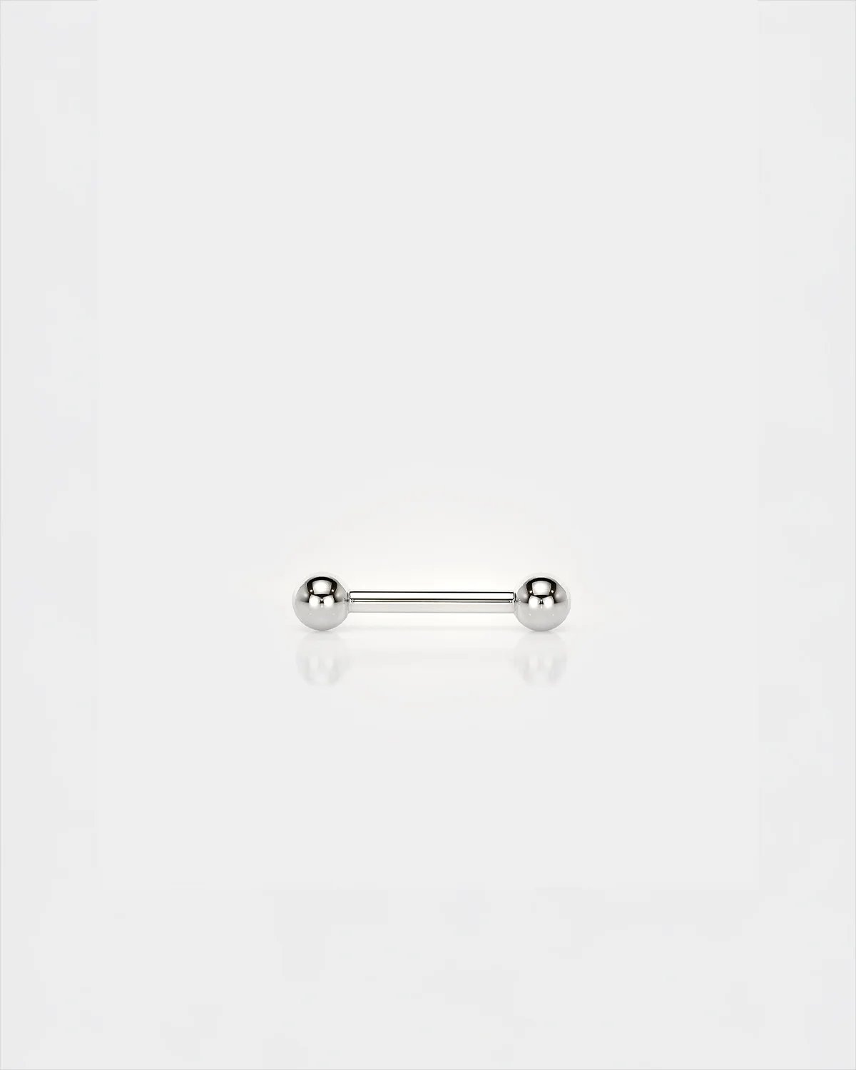 16g titanium barbell polished silver